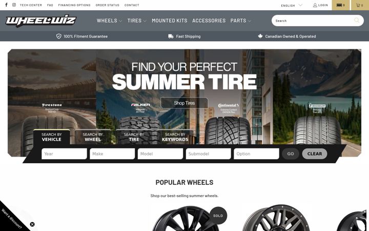Screenshot of wheelwiz.ca