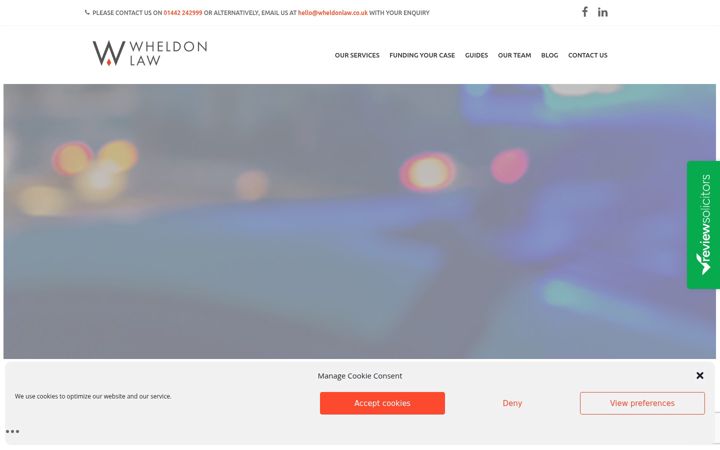 Screenshot of wheldonlaw.co.uk