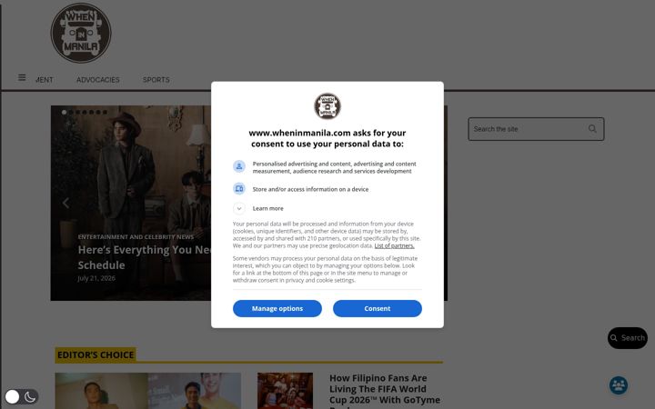 Screenshot van wheninmanila.com