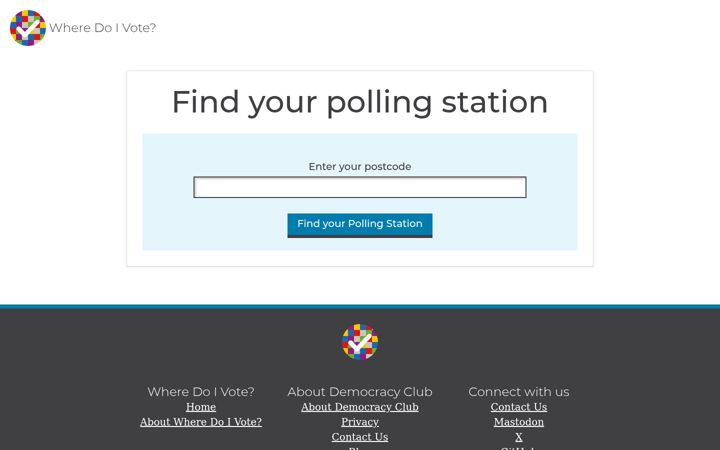 Screenshot of wheredoivote.co.uk