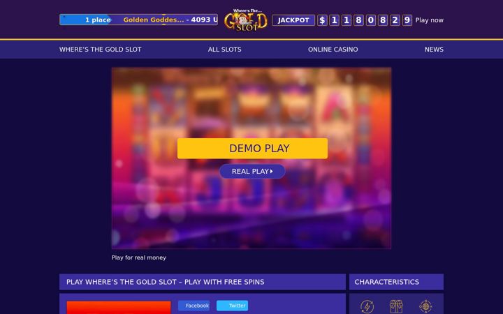 Screenshot of wheresgoldslot.com