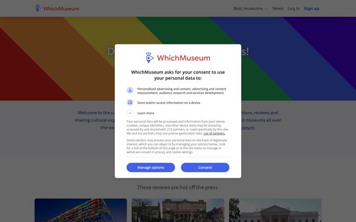 Screenshot of whichmuseum.com