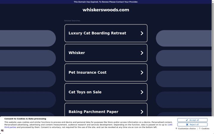 Screenshot van whiskerswoods.com