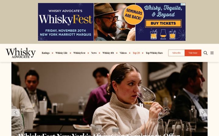 Screenshot of whiskyadvocate.com