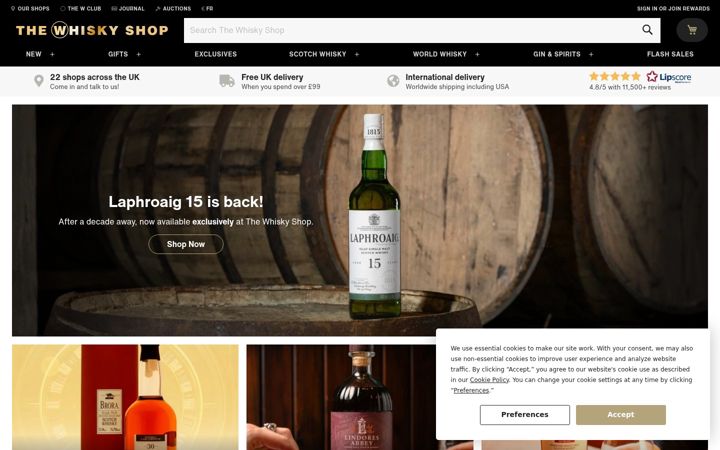 Screenshot of whiskyshop.com