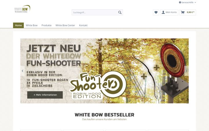 Screenshot of whitebow.de