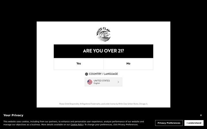 Screenshot of whiteclaw.com