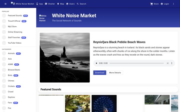 Screenshot of whitenoisemarket.com