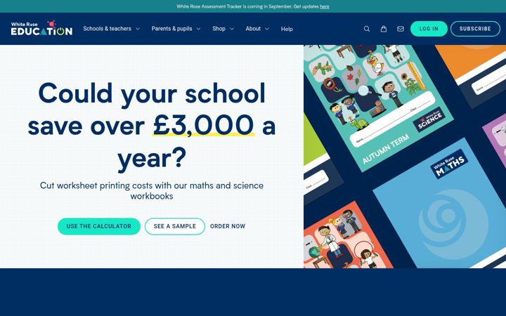 Screenshot of whiteroseeducation.com