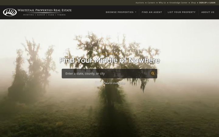 Screenshot of whitetailproperties.com