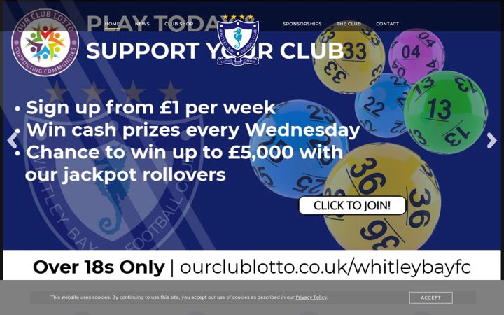 Screenshot of whitleybayfc.com