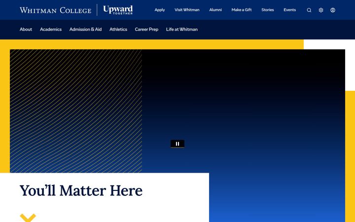 Screenshot of whitman.edu