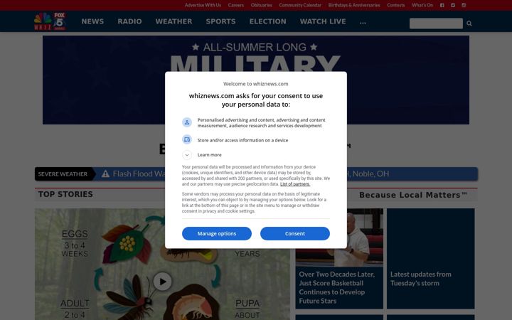 Screenshot of whiznews.com