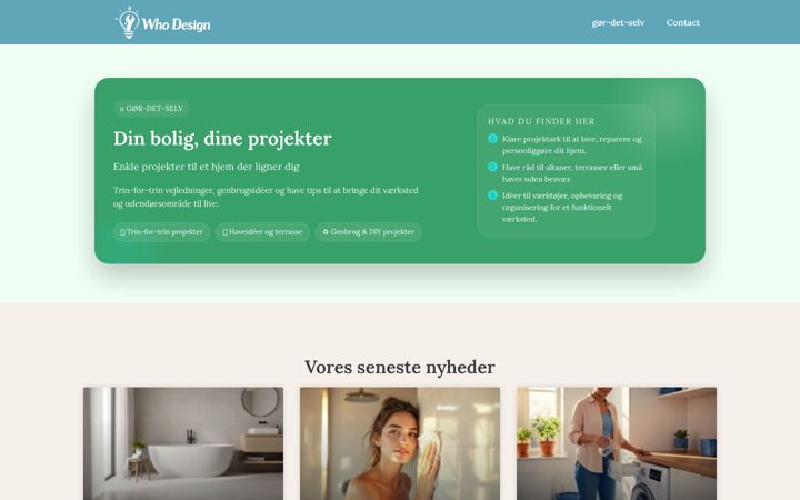 Screenshot of whodesign.dk