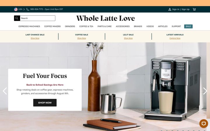 Screenshot of wholelattelove.com