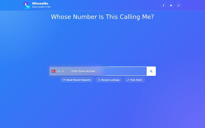 Screenshot of whoseno.com