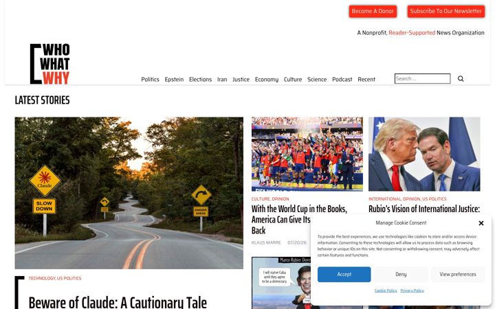 Screenshot of whowhatwhy.org