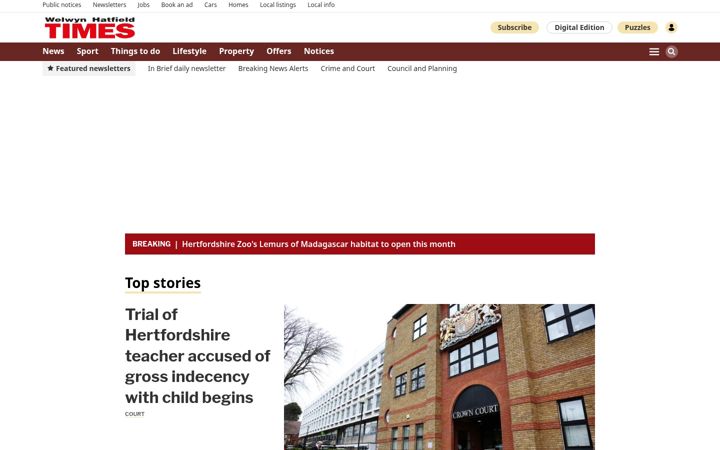 Snímek obrazovky whtimes.co.uk