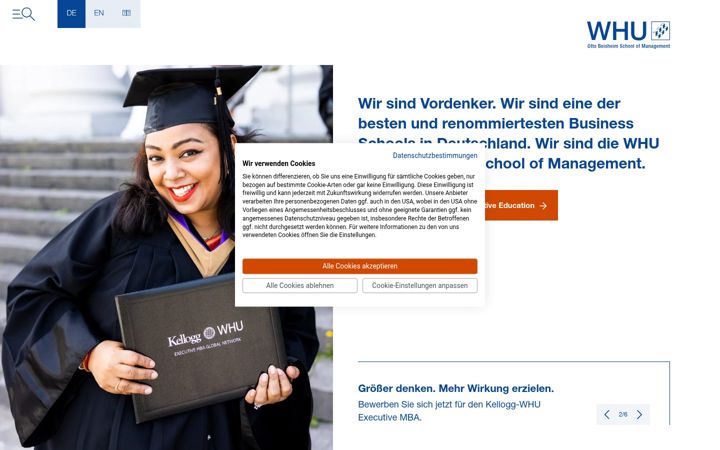 Screenshot of whu.edu