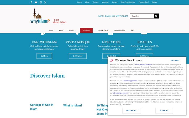 Zrzut ekranu whyislam.org