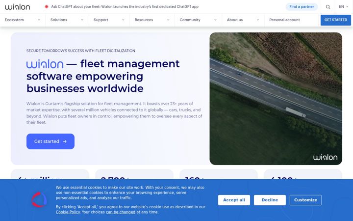 Captura de pantalla de wialon.com