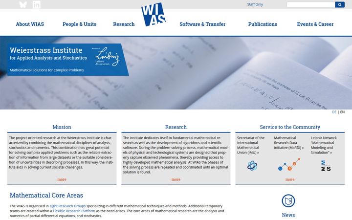 Screenshot of wias-berlin.de
