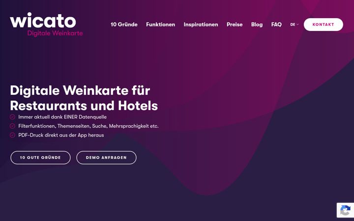 Screenshot von wicato.ch