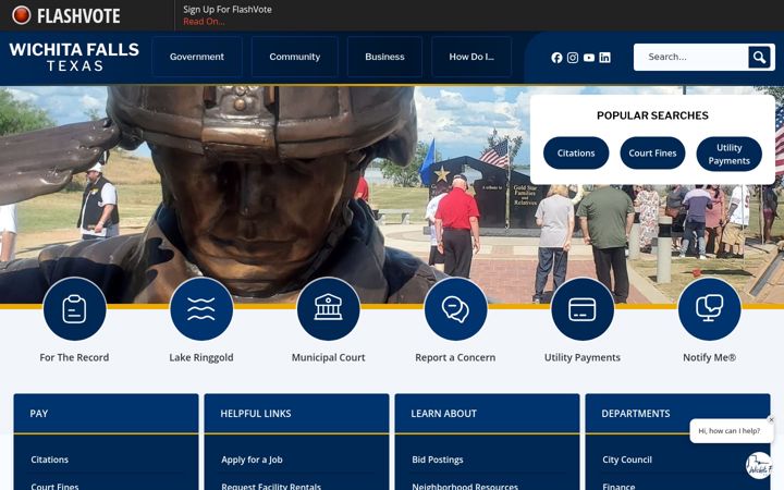 Screenshot of wichitafallstx.gov