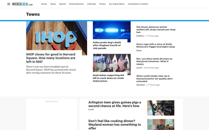 Képernyőkép: wickedlocal.com