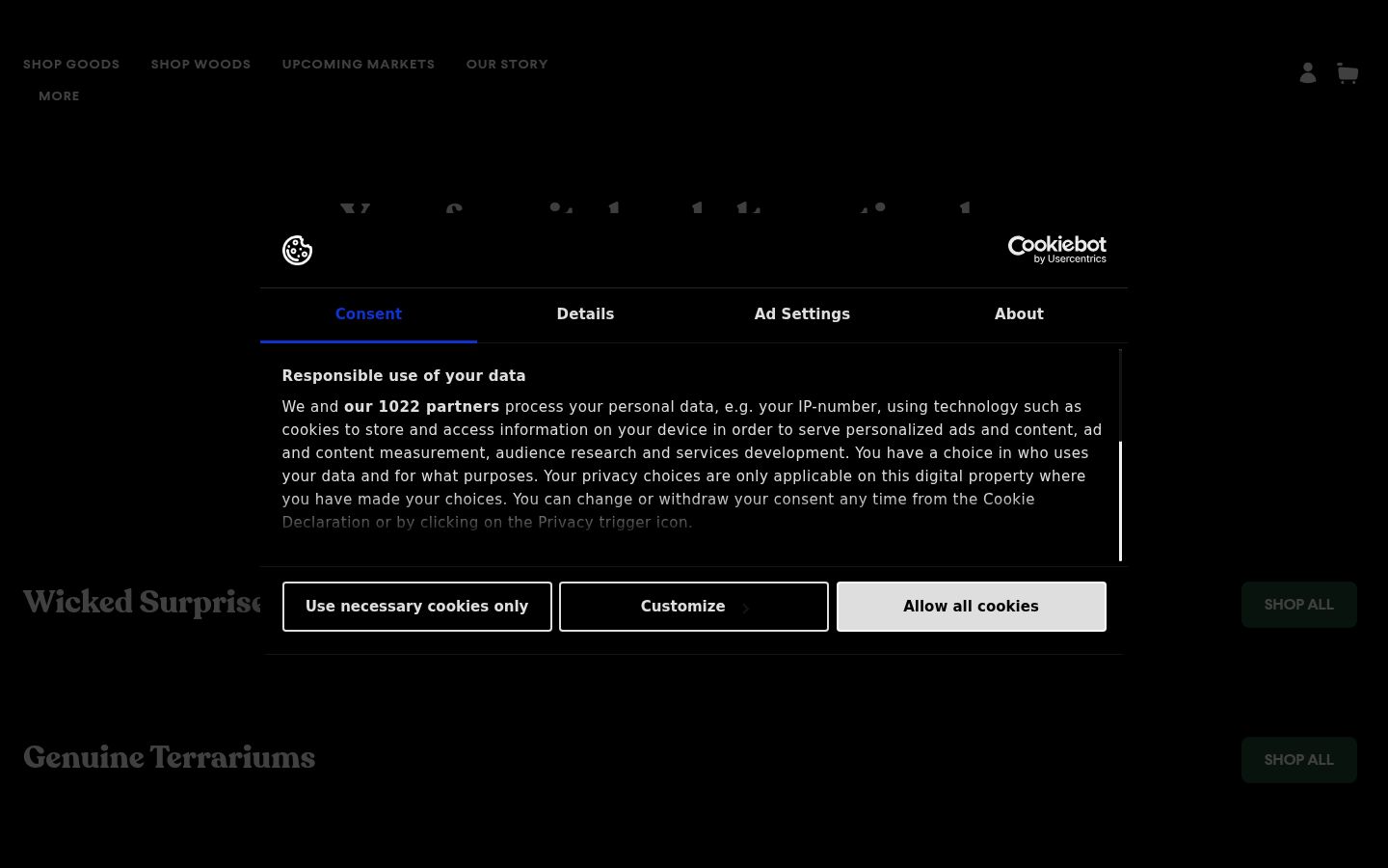 Screenshot tal-banner tal-kunsens muri qabel kwalunkwe interazzjoni