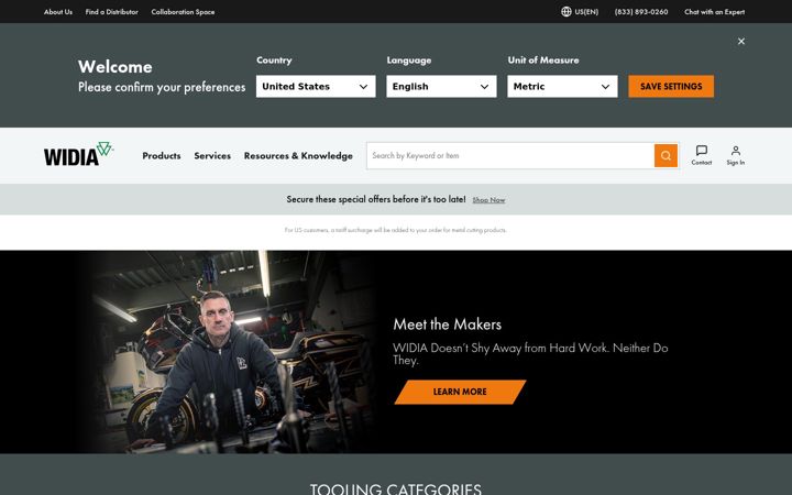 Captura de ecrã de widia.com