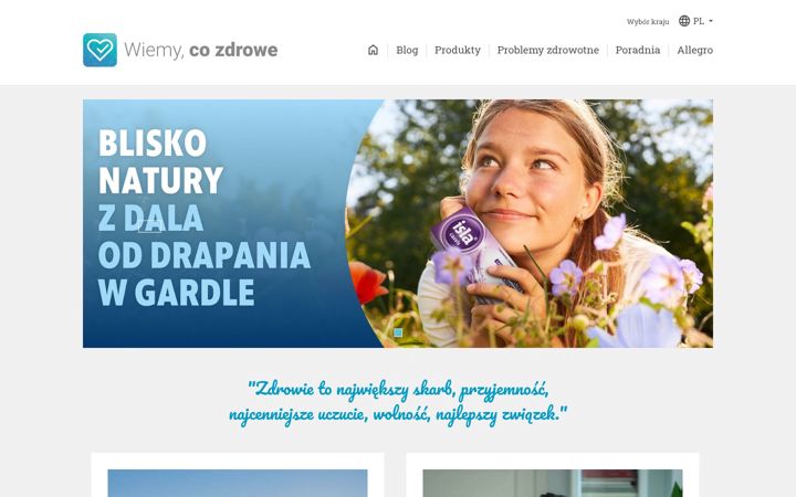 Screenshot of wiemycozdrowe.pl