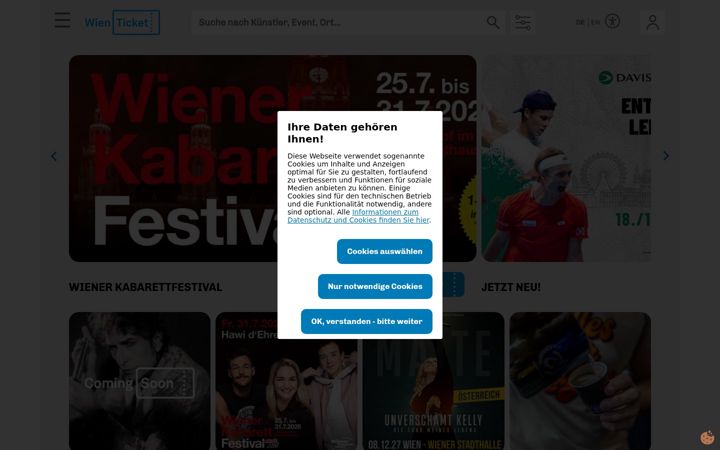 Screenshot of wien-ticket.at