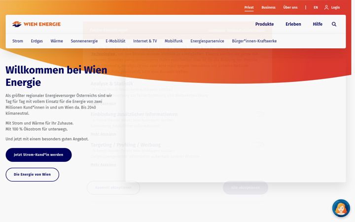 Screenshot of wienenergie.at
