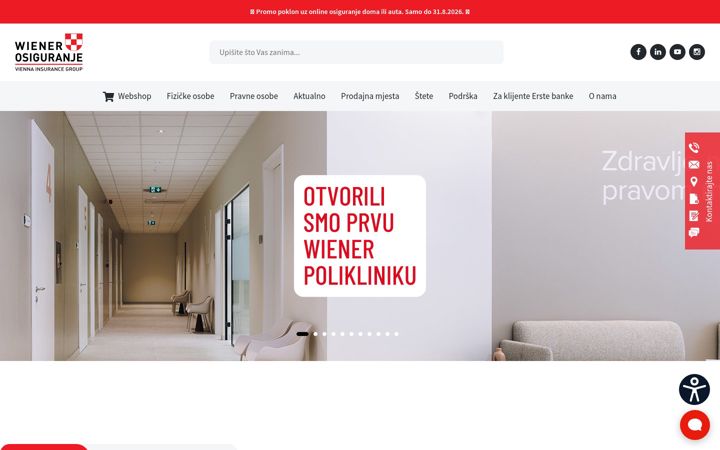 Screenshot von wiener.hr