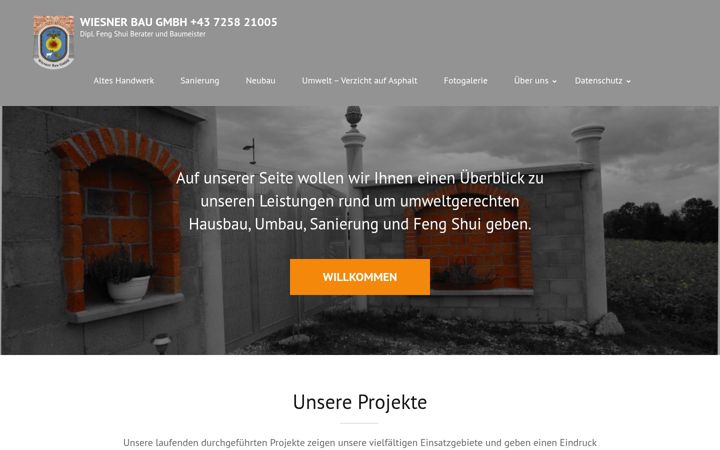 Snímek obrazovky wiesnerbau.at