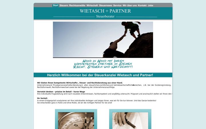 Screenshot ta' wietasch-und-partner.de