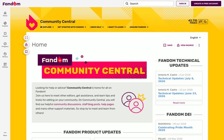 Screenshot van wikia.com