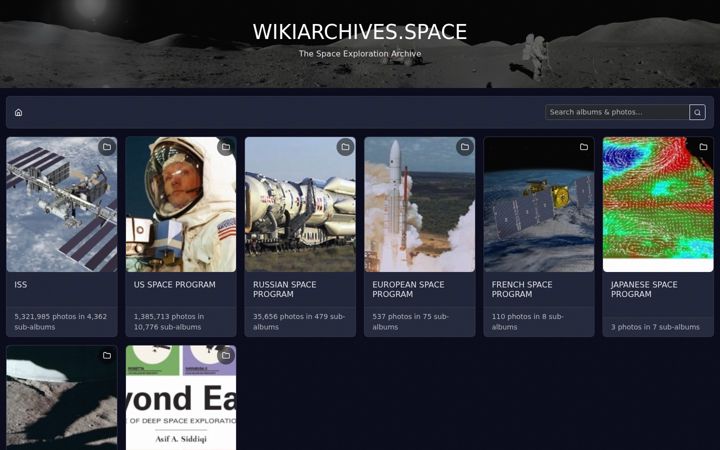 Screenshot of wikiarchives.space