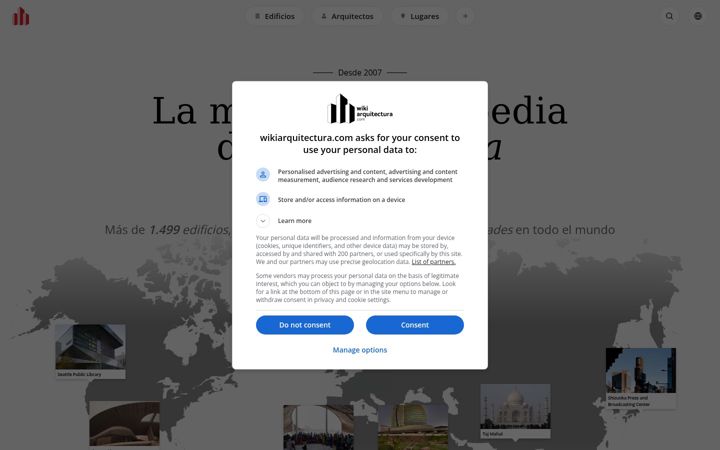 Screenshot of wikiarquitectura.com