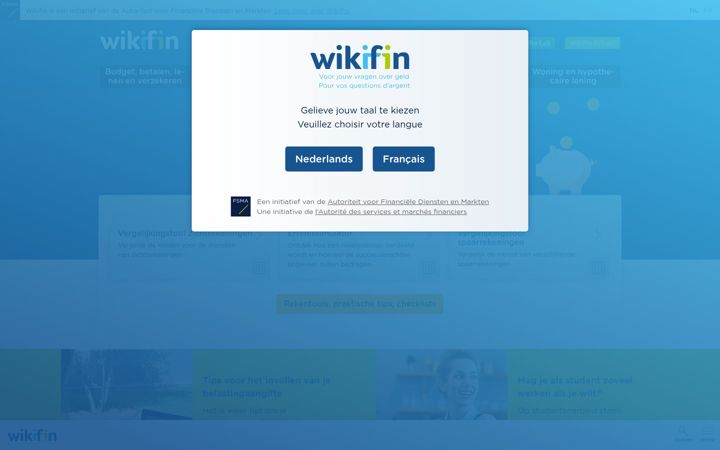 Screenshot von wikifin.be