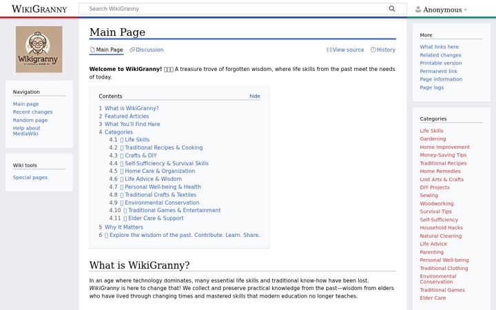 Screenshot di wikigranny.com