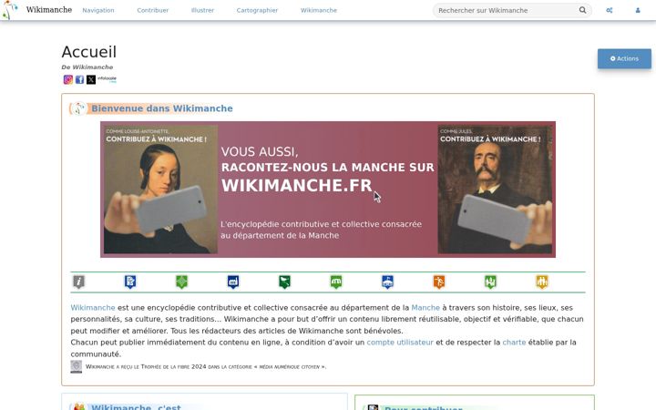Screenshot of wikimanche.fr