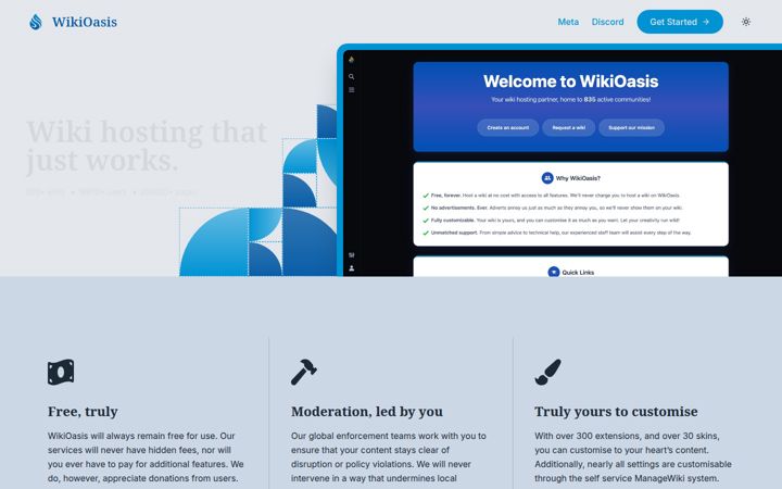 Screenshot of wikioasis.org
