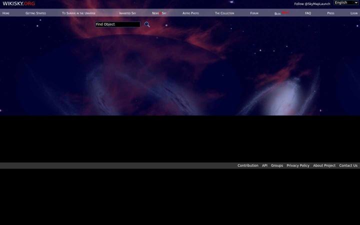 Screenshot of wikisky.org
