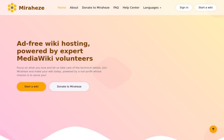 Screenshot of wikitide.org