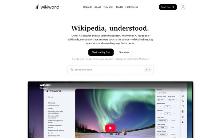 Skjermbilde av wikiwand.com