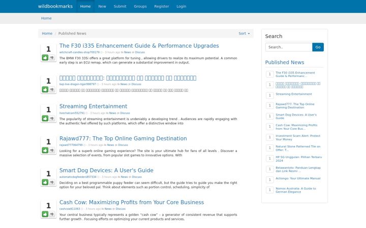Screenshot of wildbookmarks.com