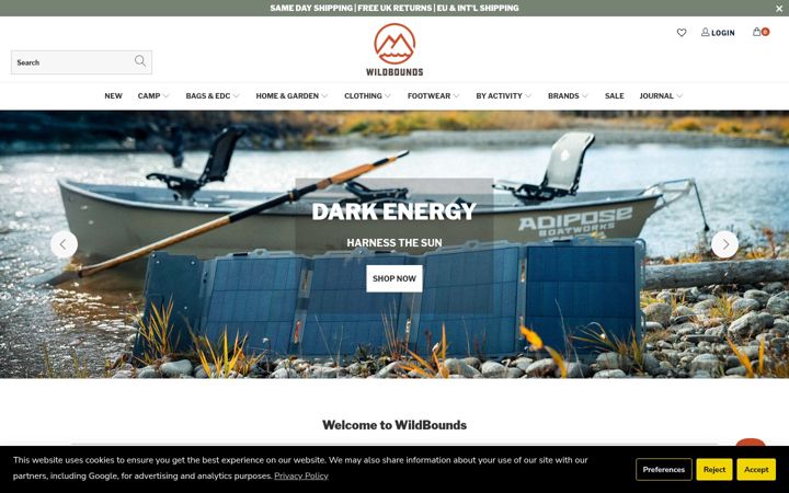 Screenshot of wildbounds.com
