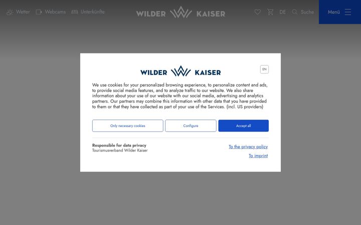 Screenshot of wilderkaiser.info